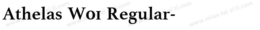Athelas W01 Regular字体转换